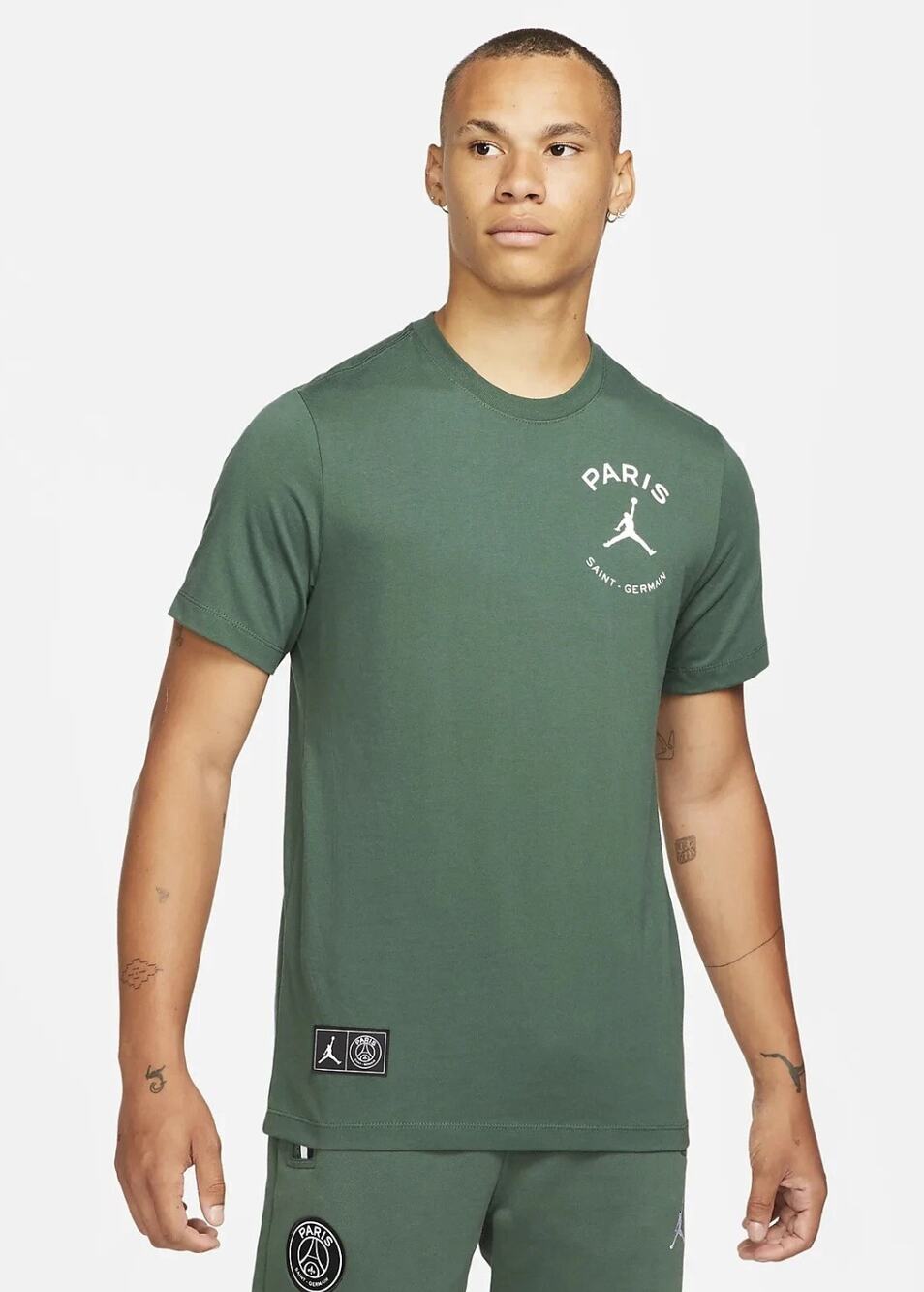 Nike Paris Saint-Germain x Jordan Logo T-Shirt Green Men's Size Medium